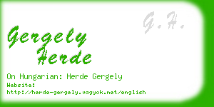 gergely herde business card